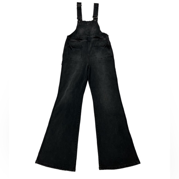 Free People Denim - Free People Flare Wide Leg Denim Pockets Adjustable Overalls Size 31